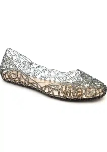 İmershoes Günlük Kadın Kaymaz Kalın Taban Simli Ayakkabılar - Şıklık ve Güvenlik Bir Arada