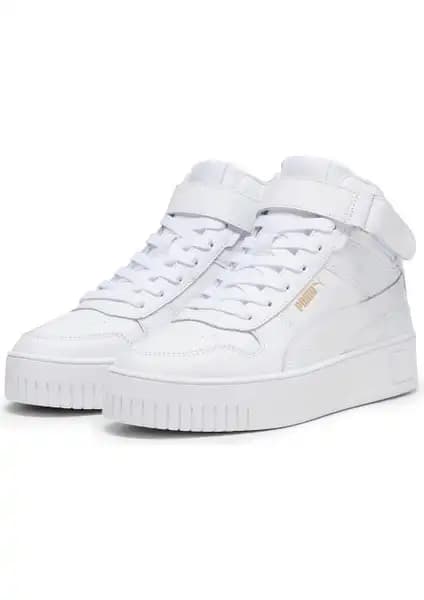 Puma Carina Street Mid Kadın Beyaz Sneaker: Günlük Şıklık ve Rahatlık Sunan Modern Tasarım