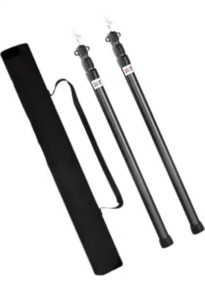 Sharplace 2 Parça Alüminyum Kamp Muşamba Direkleri Dayanıklı ve Çok Yönlü Outdoor Kullanım