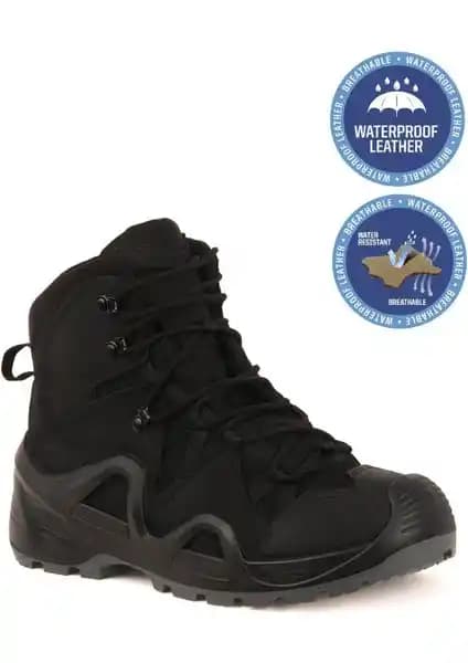 YDS Astor Mid Cut Bot Siyah: Dayanıklı ve Konforlu Outdoor Taktik Ayakkabı
