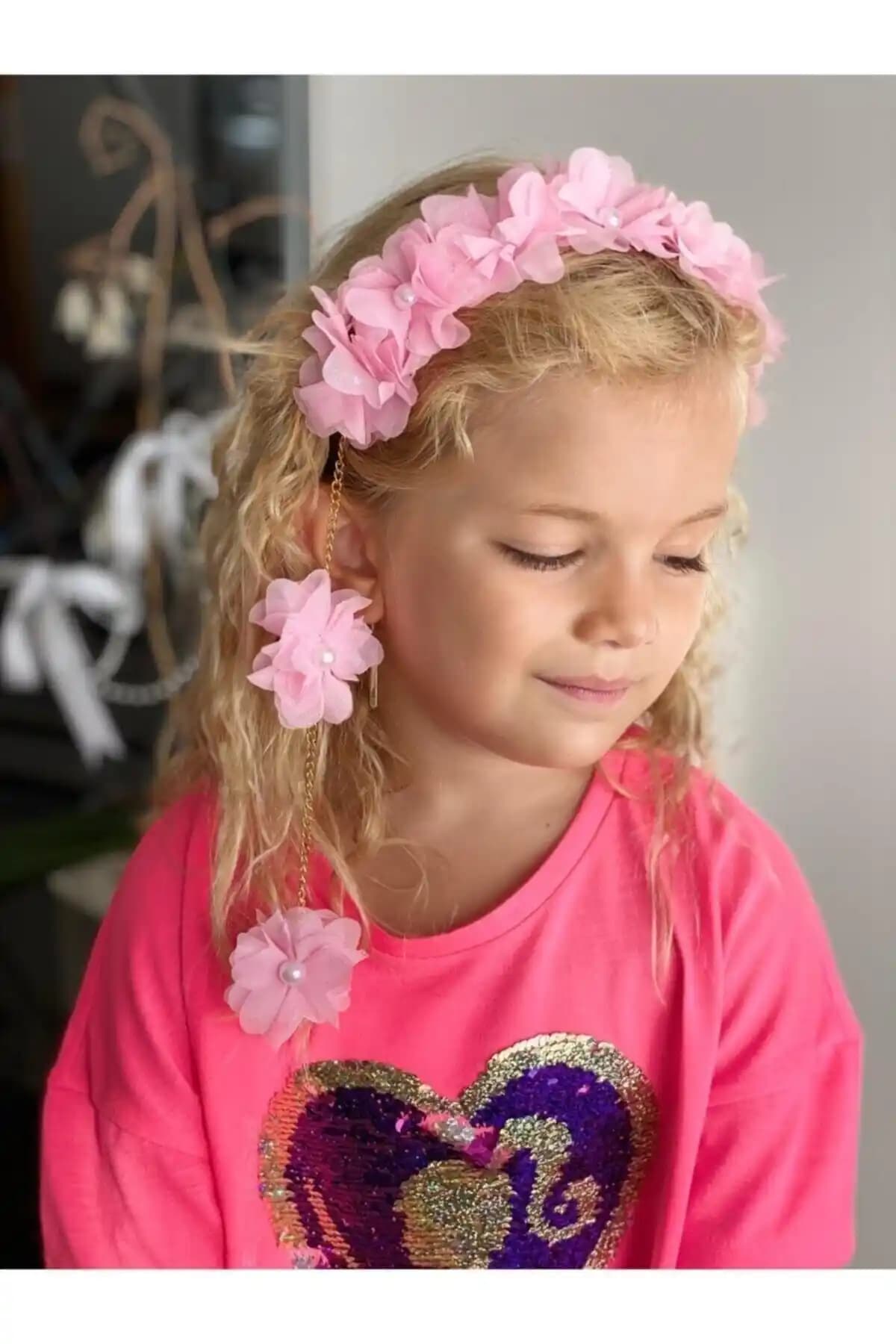 Genel Markalar Yeni Trend Moda İncili Çiçek Sarkıt Zincirli Taç Şıklık ve Zarafetin Simgesi