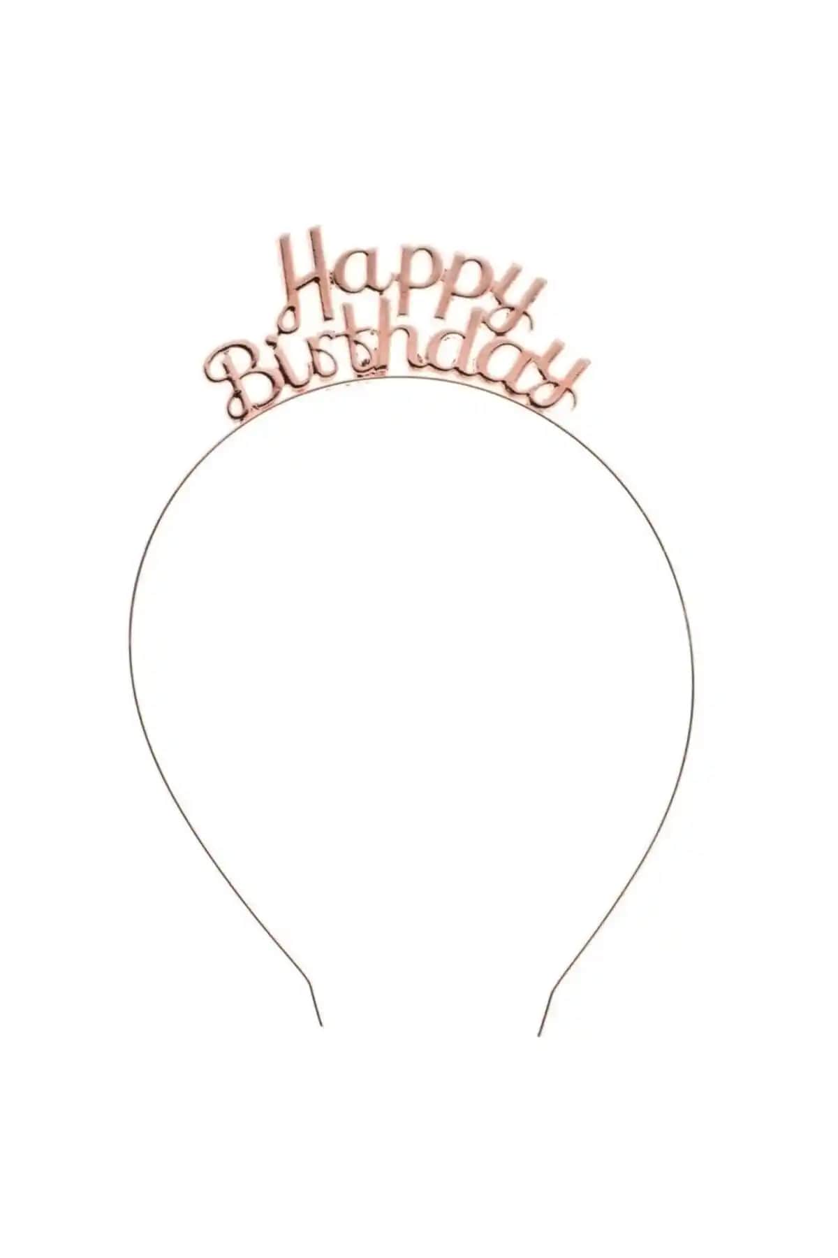 Metal Taç Happy Birthday Yazılı Iyi Ki Doğdun Yetişkin Doğum Günü Tacı