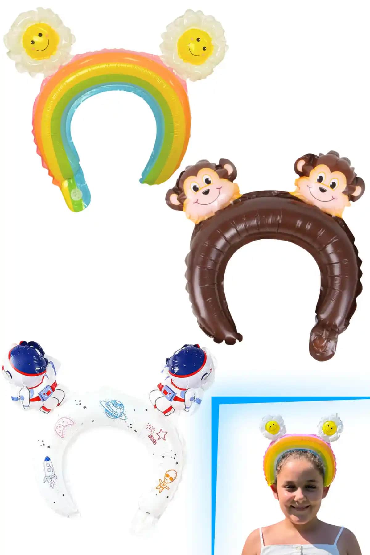 Öz Ambalaj 3’lü Folyo Parti Tacı: Renkli ve Tekrar Kullanılabilir Parti Süsleri