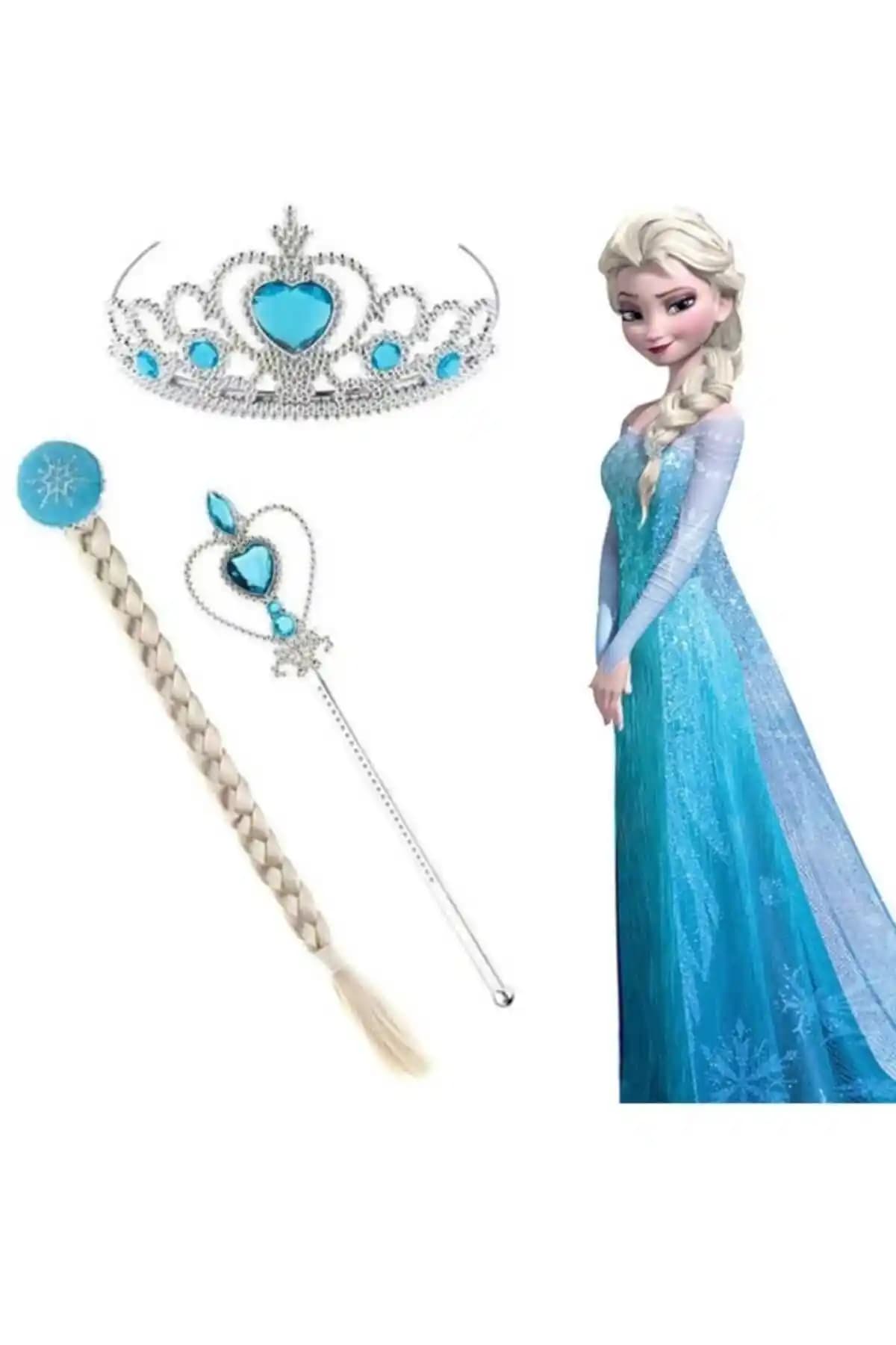 Parti Aşkı Karlar Ülkesi Frozen Elsa Seti: Doğum Günü ve Özel Kutlamalar İçin Şık Aksesuarlar