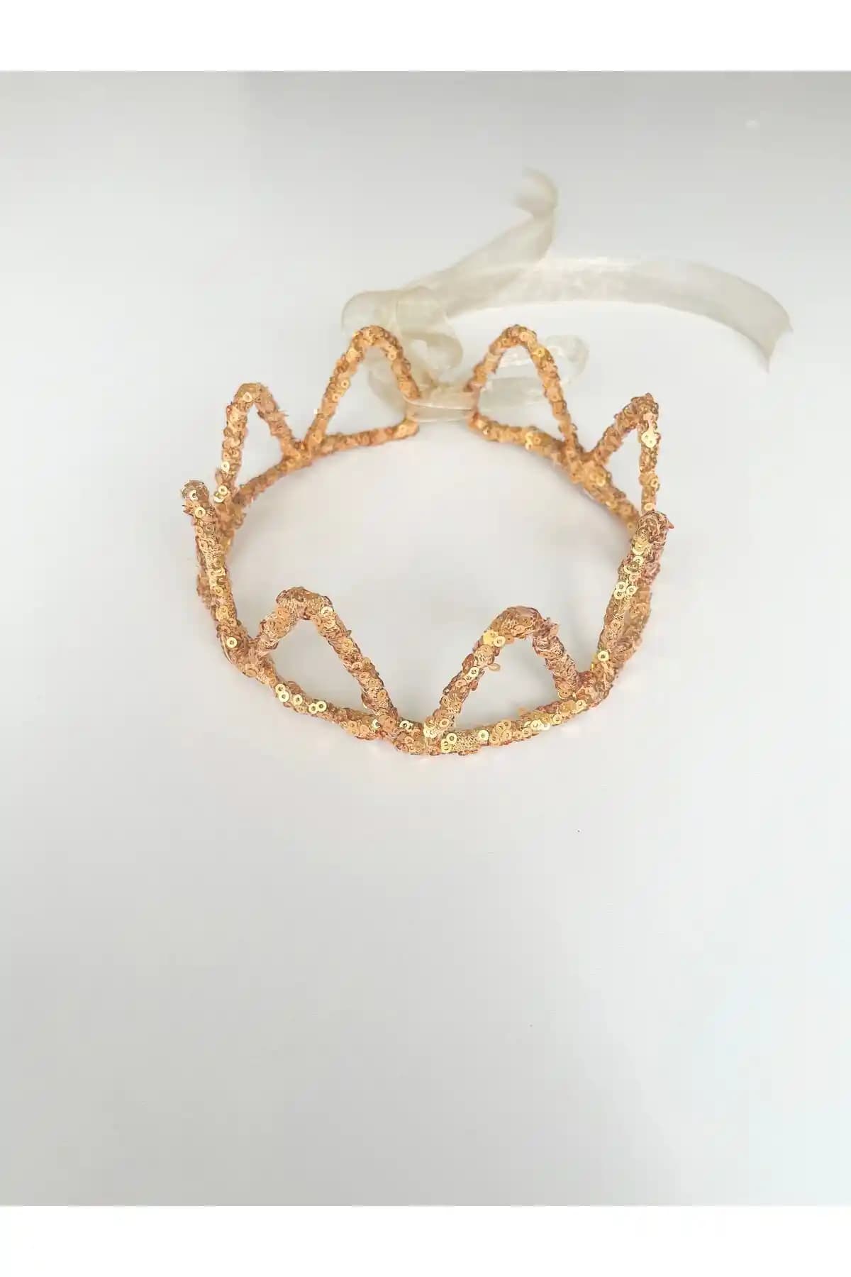 Yuvarlak Gold Pul Payet Kız Çocuk Kraliçe Taç: Şık ve Rahat Kullanım İçin Tasarlandı