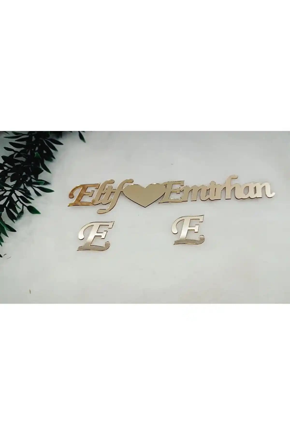Elzem Ahşap Özel Tepsi İsimliği: Söz, Nişan ve Düğünler İçin Zarif Tasarım