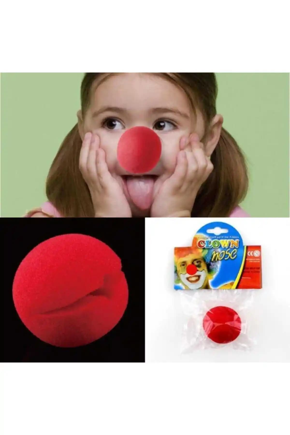 Genel Markalar Palyaço Burnu Sünger Burun 2 Adet - Kırmızı, Yumuşak ve Pratik