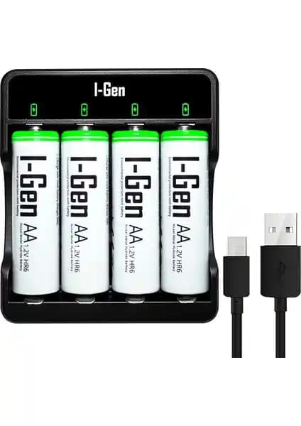 I-Gen G427 4'lü Pil Şarj Aleti ve AA 2700 mAh Kalem Pilli Set İncelemesi