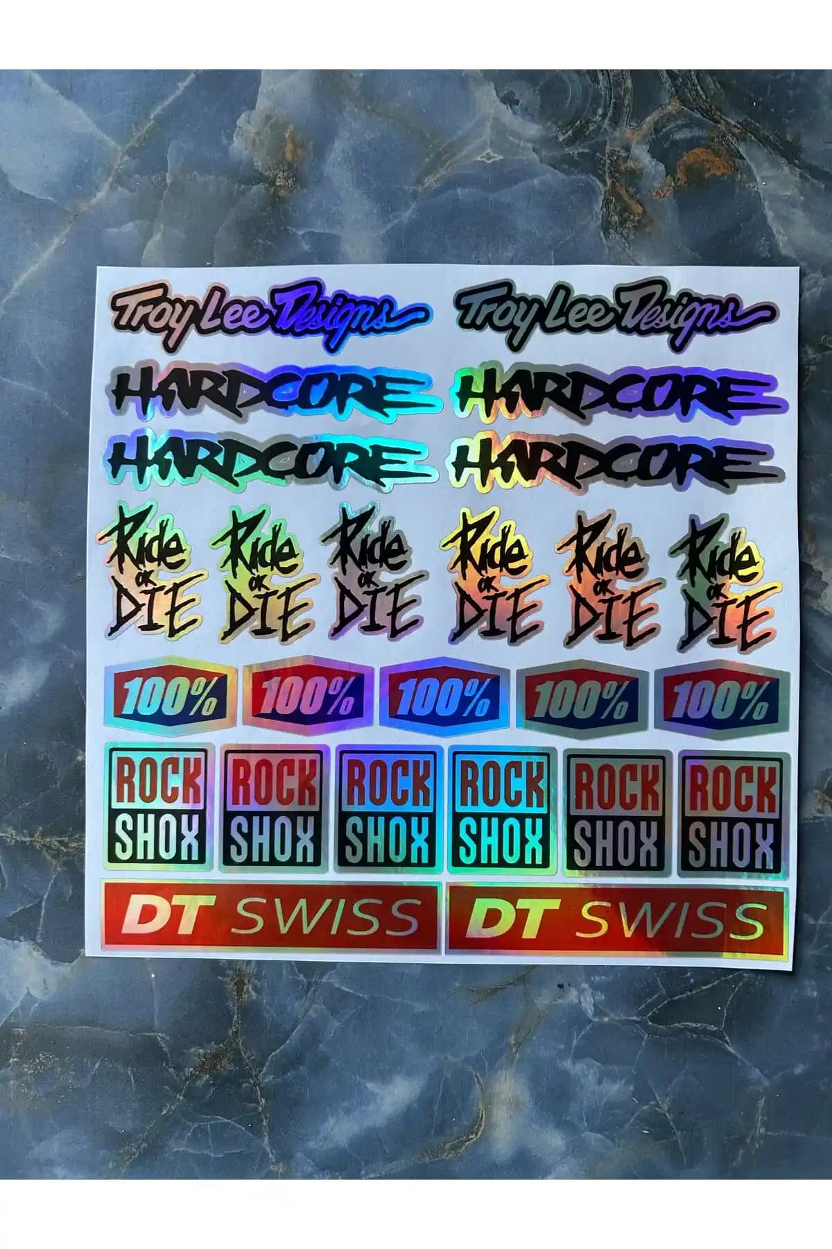 Motorsiklet ve Bisiklet İçin Dayanıklı, Renk Değiştiren Sticker Seti