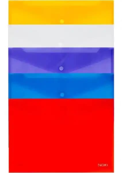 Noki Çıtçıtlı A4 Evrak Zarfı Karışık Renk 12'li: Dayanıklı ve Pratik Evrak Düzenleme