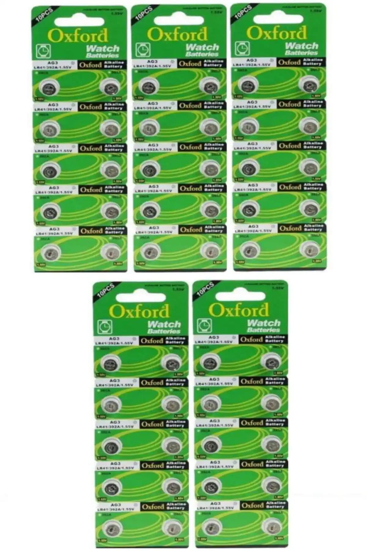 Oxford 50 Adet 192 AG3 LR41 392A SR41 1.5V Düğme Pil - Çok Yönlü ve Dayanıklı Enerji Kaynağı