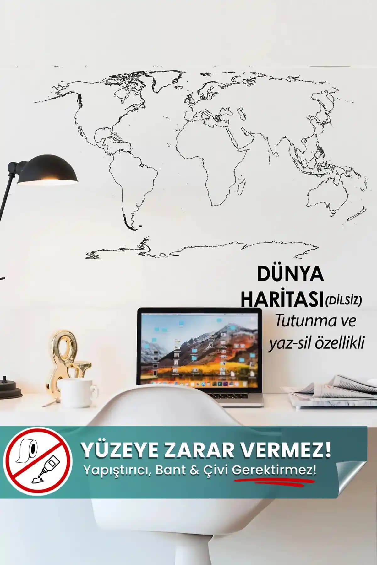 Pi Papers Dilsiz Dünya Haritası: Statik Yapışma ve Yaz-Sil Özellikli Akıllı Kağıt ile Coğrafya Öğrenimi