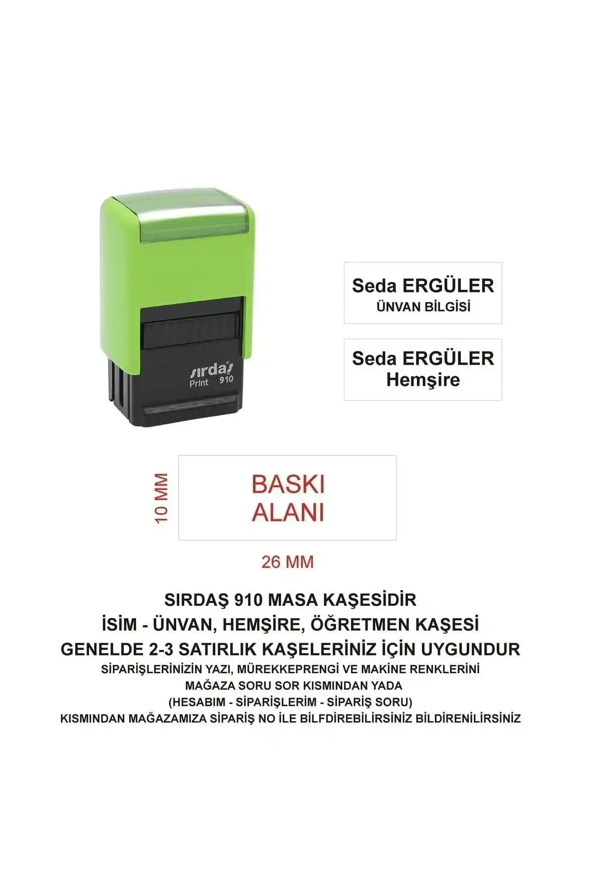 Sırdaş 910 İsim Ünvan Kaşesi: Kompakt, Dayanıklı ve Profesyonel Damga Çözümü