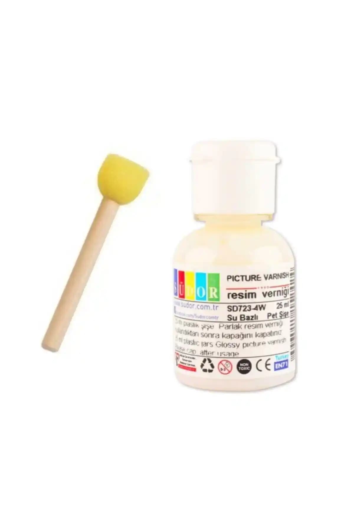 Talehobby Südor Resim Verniği ve Sünger Tampon Fırça ile Akrilik Sanat Eserlerinizi Koruyun ve Parlatın