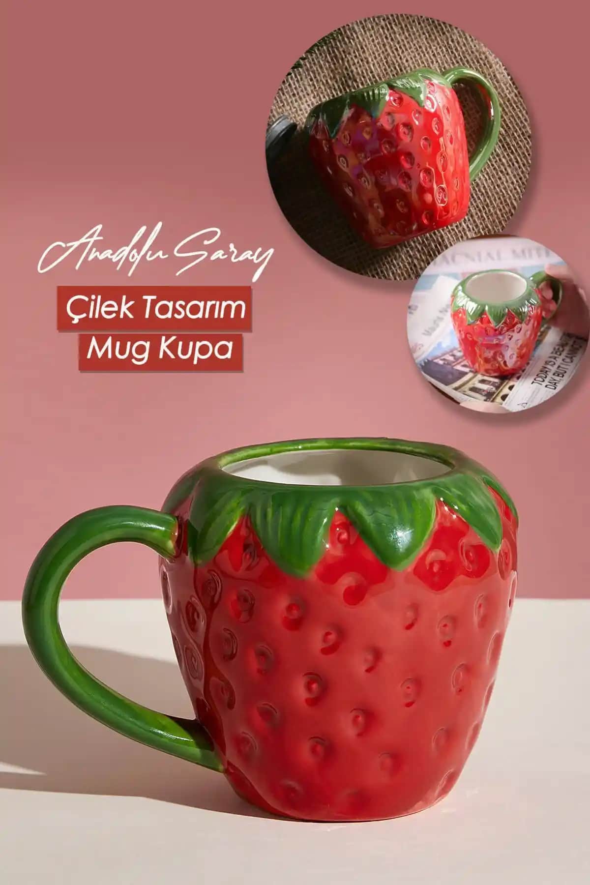 Anadolu Saray Seramik Mug Karşılaştırması: Çilek ve Kalp Tasarımları Hakkında Bilgi