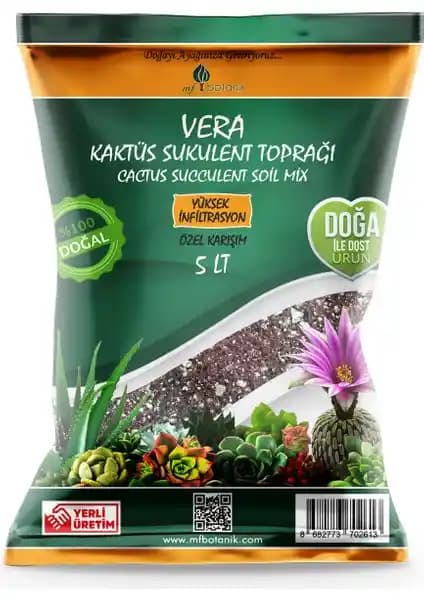 MF Botanik Kaktüs ve Sukulent Toprağı: Teraryumlar İçin Uygun Hafif ve Geçirgen Toprak Karışımı