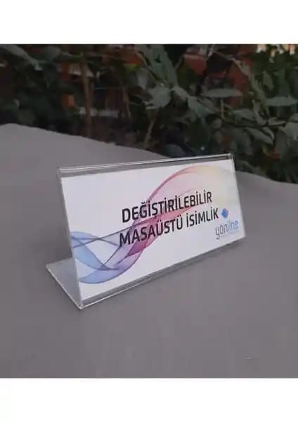 Yönline Değiştirilebilir Şeffaf Yatay Masaüstü İsimliği Kurumsal ve Profesyonel Kullanım İçin